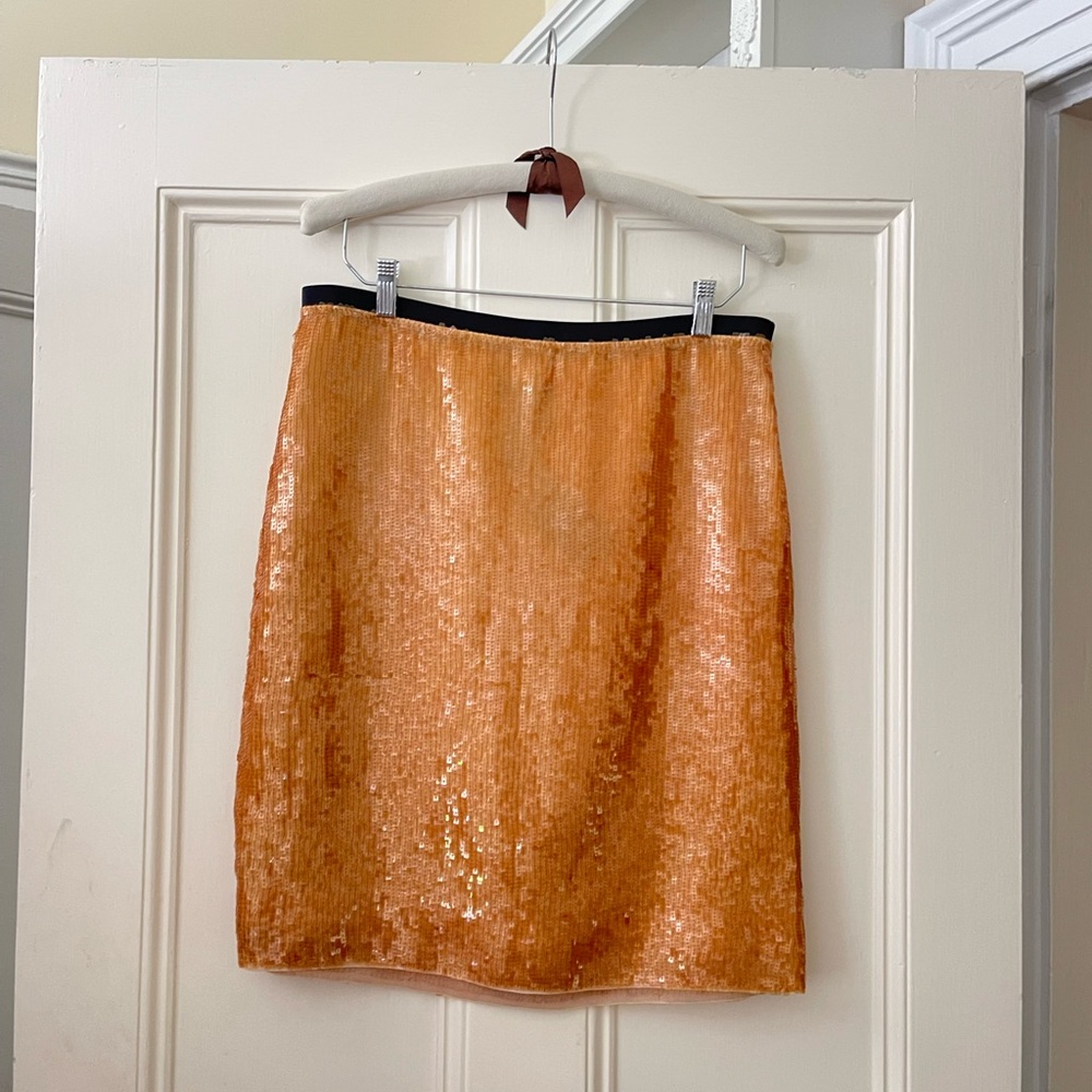 Exclusive J. Crew Gold Sequined Mini Skirt - Only 12 exist!